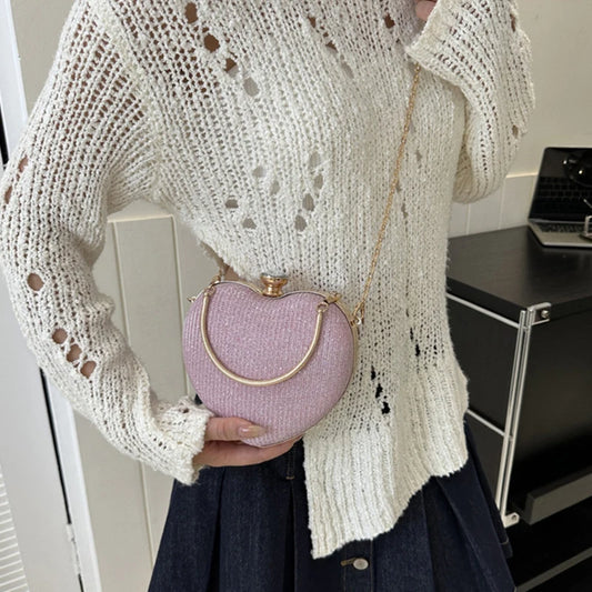 Heart Shape Evening Crossbody Bag