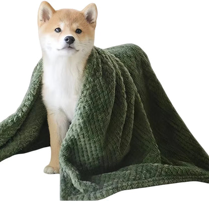 Soft Plaid Pet Blanket