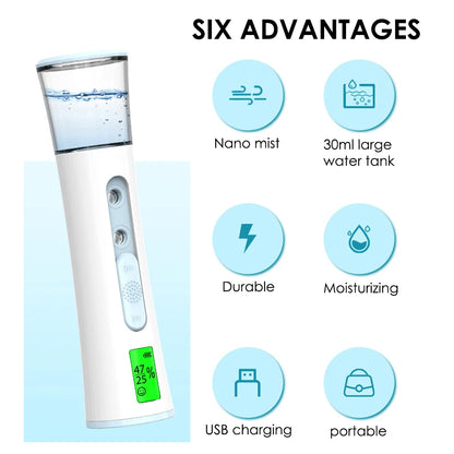 Nano Mist Sprayer 30ml LED Skin Moisture Test