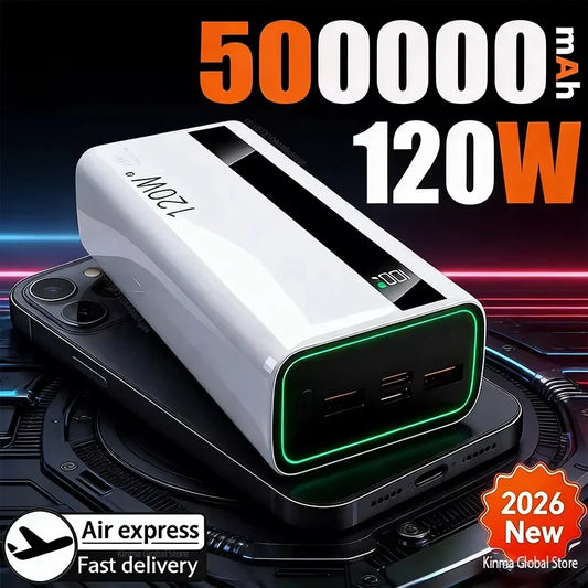 120W Fast Charging Portable Power Bank