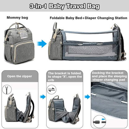 Folding Crib Diaper Bag