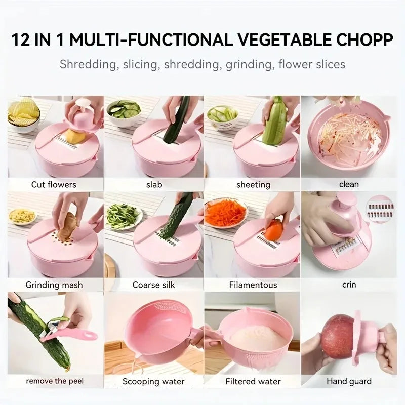 9-in-1 Multifunction Vegetable Chopper & Slicer