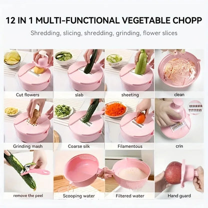9-in-1 Multifunction Vegetable Chopper & Slicer
