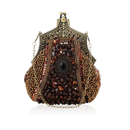 Vintage Beaded Evening Clutch Bag