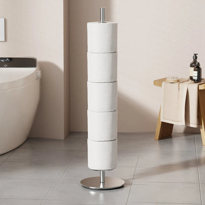 Freestanding Toilet Paper Holder with Storage