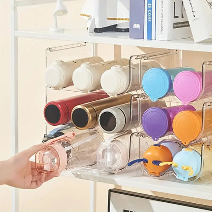 Stackable Transparent Bottle & Mug Storage Rack