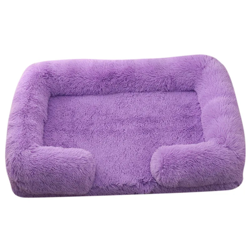 Plush Dog Bed with Removable Cover