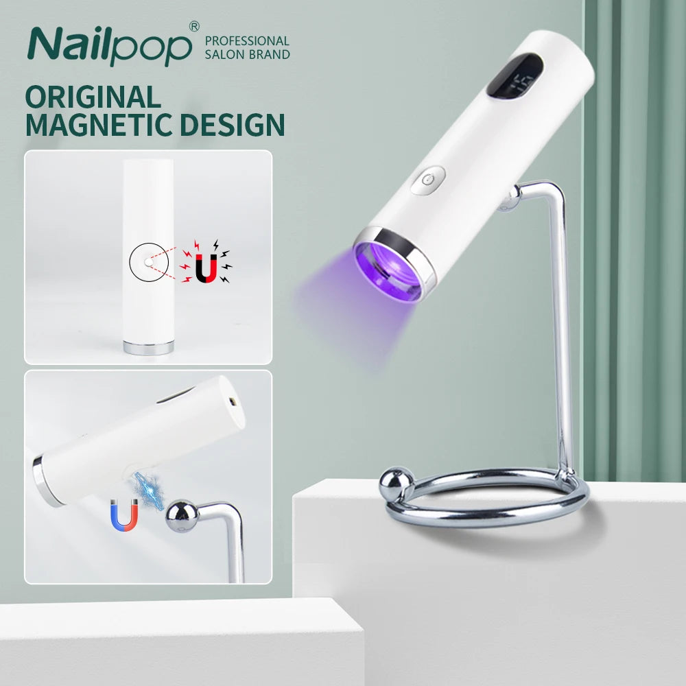 Mini Rechargeable UV Nail Lamp with Silicone Stamper