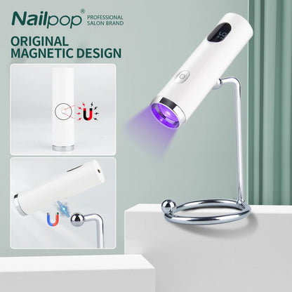 Mini Rechargeable UV Nail Lamp with Silicone Stamper