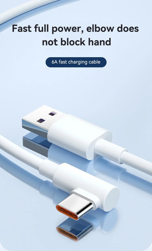 120W USB-A to USB-C Fast Charging Cable