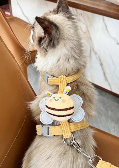 Escape-Proof Adjustable Cat Harness & Lead Set