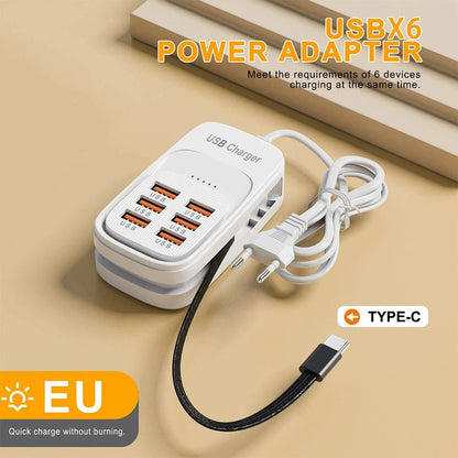 6-in-1 USB Desktop Charging Station