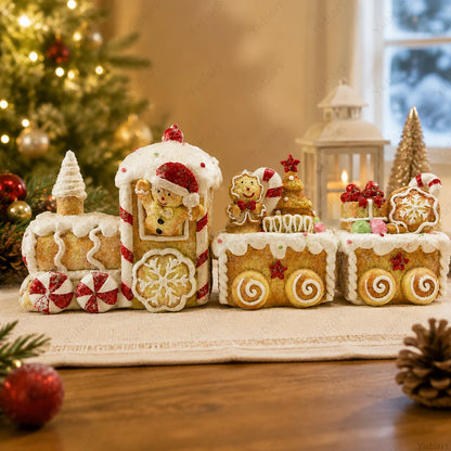 Gingerbread Christmas Train Ornament