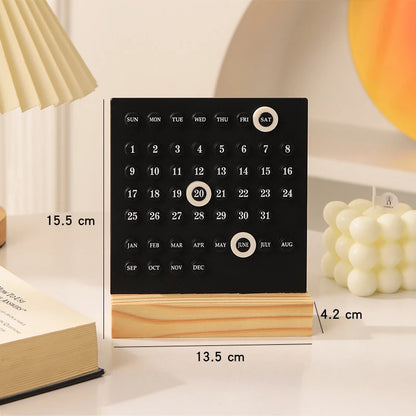 Wooden Perpetual Calendar – Adjustable Montessori Desk Calendar
