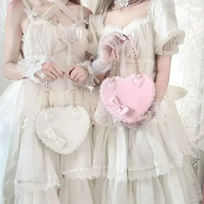 Heart-Shaped Lolita Crossbody Handbag