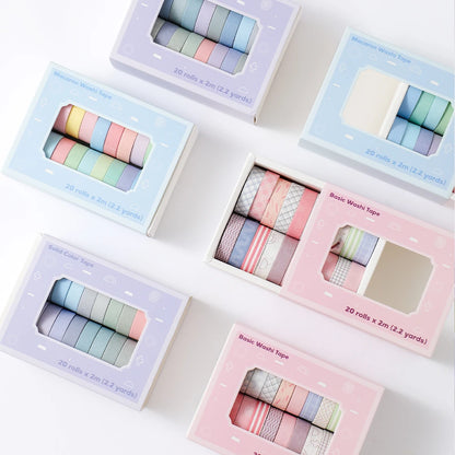 Decorative Masking Tape Rolls for Journaling, Crafts & Gift Wrapping