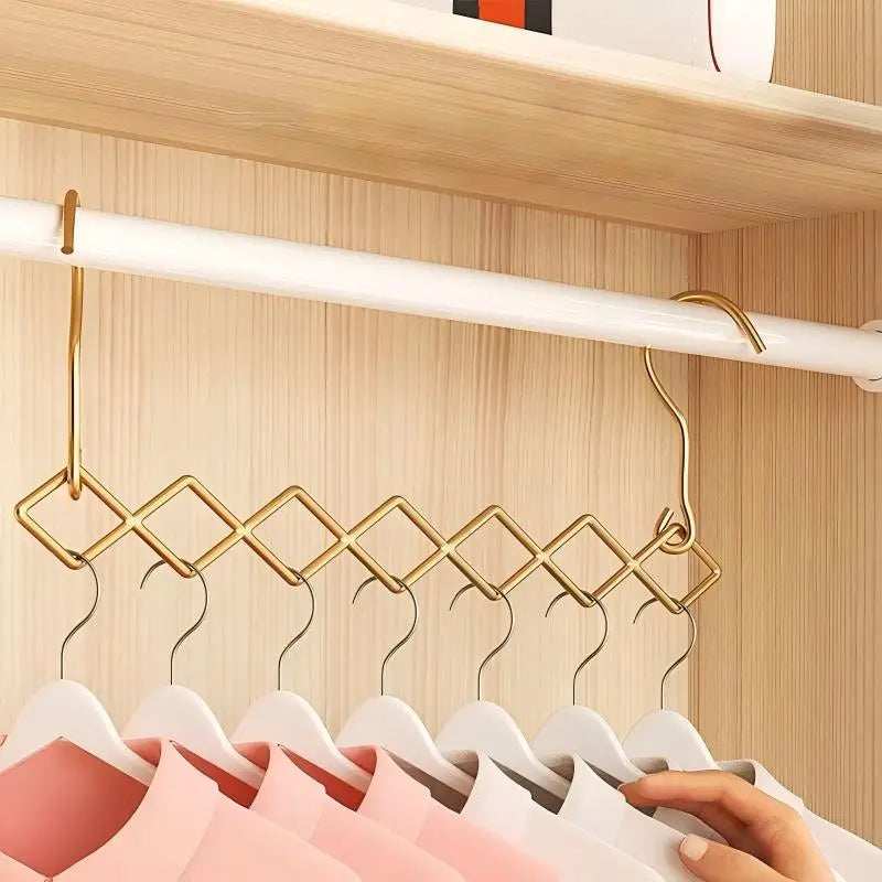 Stainless Steel 7-Hole Space-Saving Clothes Hanger