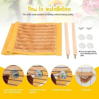 Fleece Hanging Bird Hammock Nest