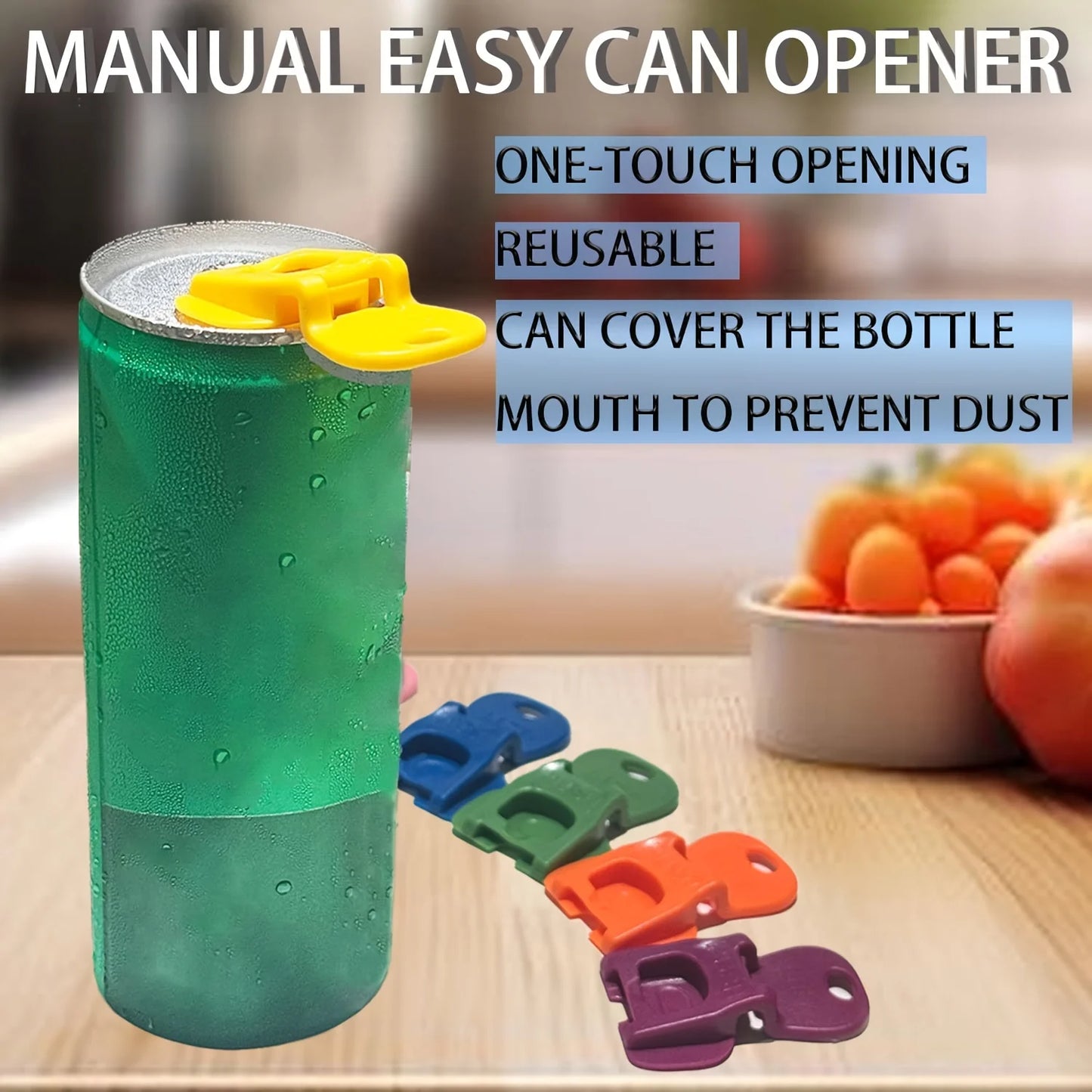Reusable Beverage Can Opener Set with Protective Cover