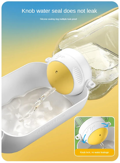 2-in-1 Portable Dog Water Bottle & Food Container