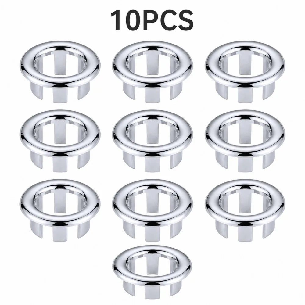 Chrome Basin Overflow Cover Insert