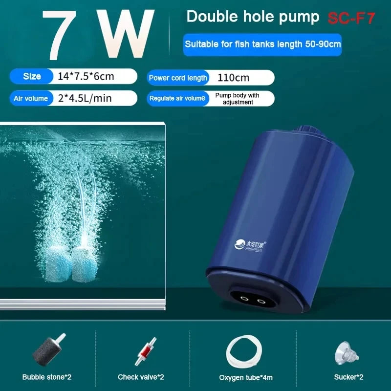 Silent Aquarium Oxygen Air Pump