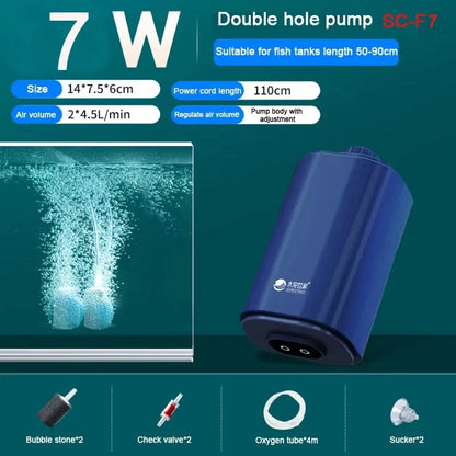 Silent Aquarium Oxygen Air Pump