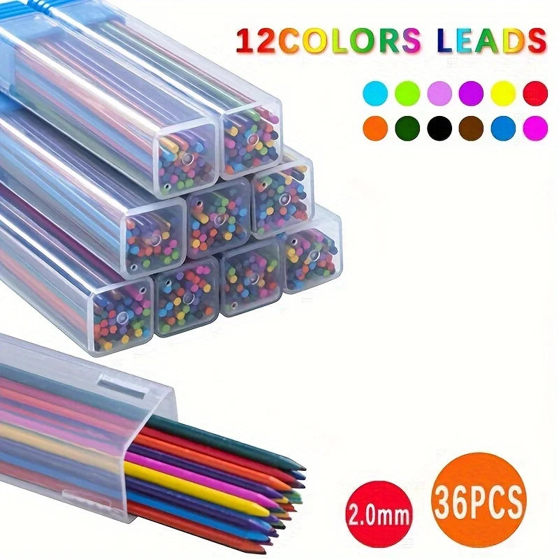 2.0mm Pencil Lead Refills – 72 Pieces (2 Boxes)
