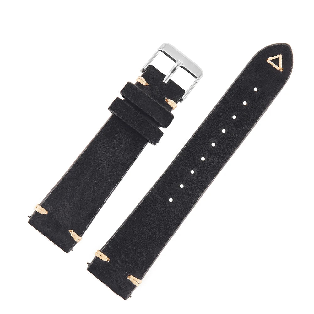 Suede Leather Watch Strap Replacement Band