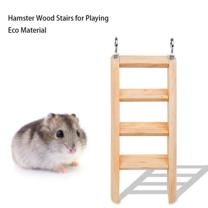 Natural Wooden Hamster Ladder Climbing Toy