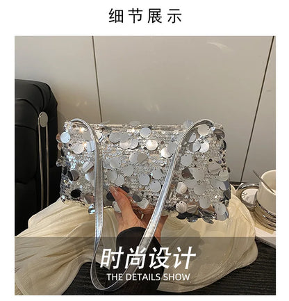 Sequin Evening Shoulder Bag