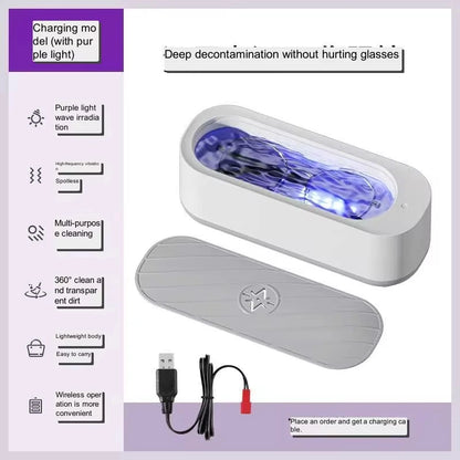 Portable 45kHz Ultrasonic Cleaner for Jewellery, Glasses & Dentures