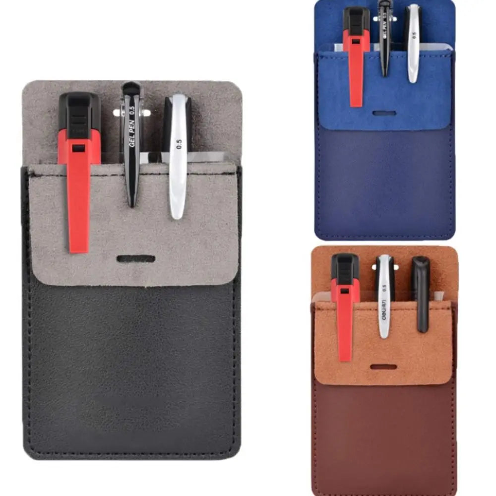 PU Leather Pen Pouch with Pocket Organiser