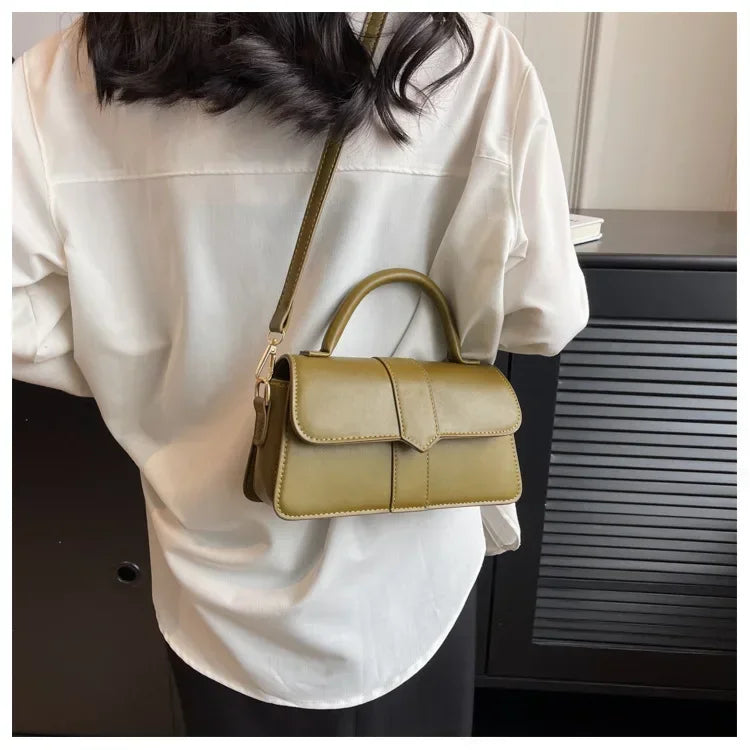 Vintage PU Leather Satchel Shoulder Bag