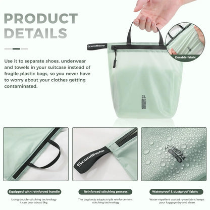 Waterproof Travel Storage Pouch with Zipper Handle