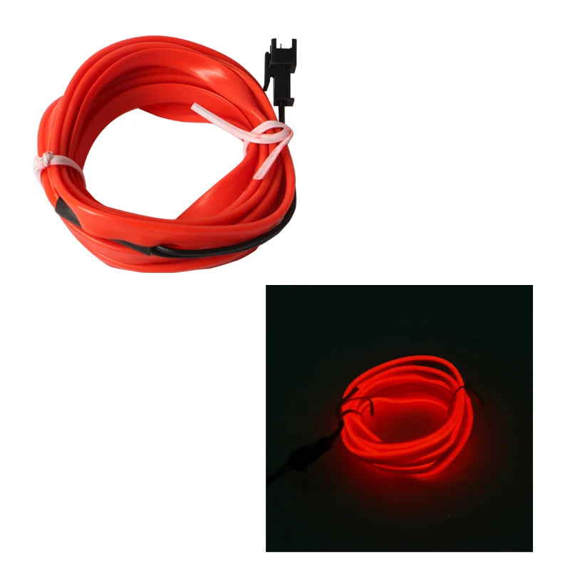 5M Car LED USB Flexible Neon Interior Lights