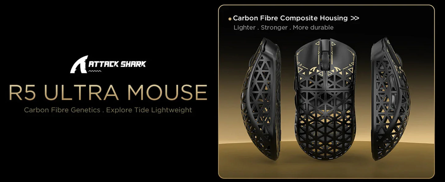 ATTACK SHARK R5 Ultra Wireless Gaming Mouse