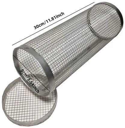 Stainless Steel Rolling BBQ Basket