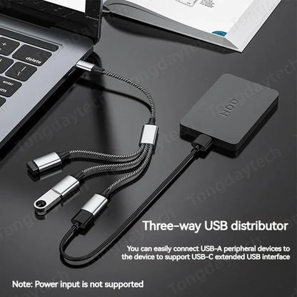 4-Port USB-C Hub OTG Adapter