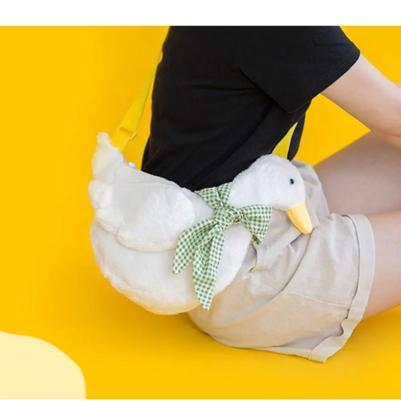 Cute Plush Goose Crossbody Shoulder Bag