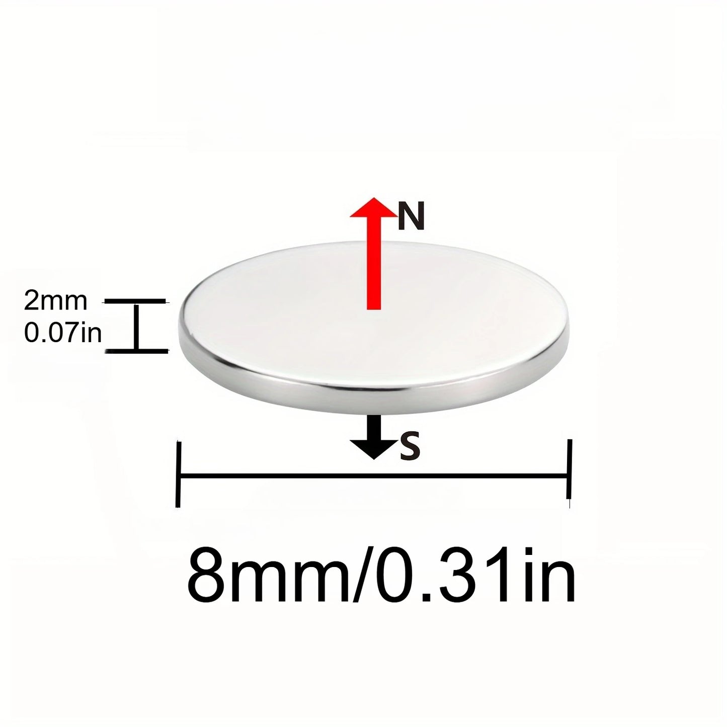 8×2mm Neodymium Disc Magnets
