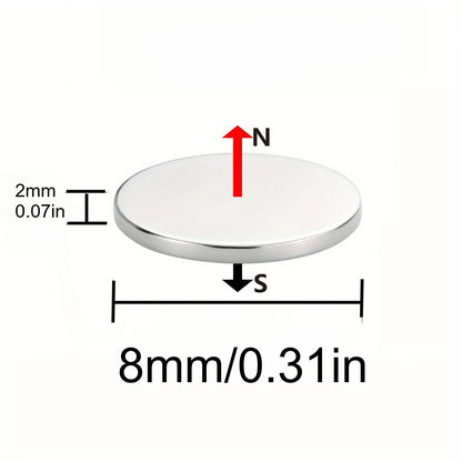 8×2mm Neodymium Disc Magnets