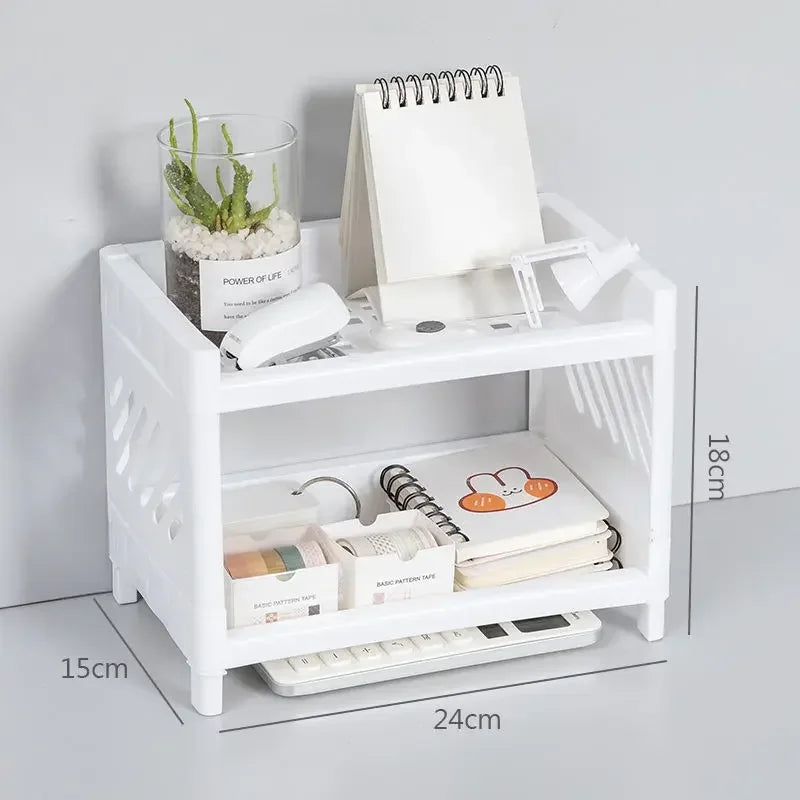 Modern 2-Tier Desk Storage Organizer