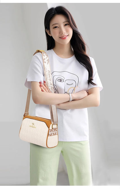 Plaid PU Leather Crossbody Shoulder Bag