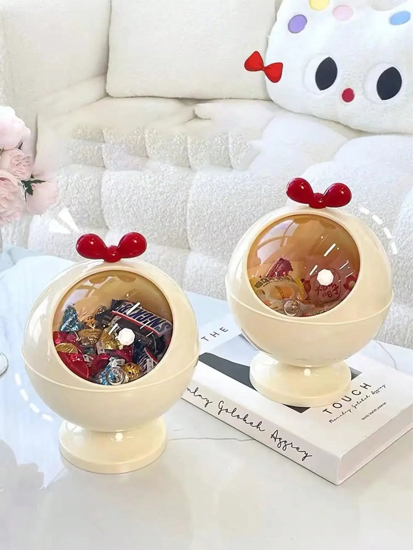 Cute Desktop Bow Storage Box Organizer