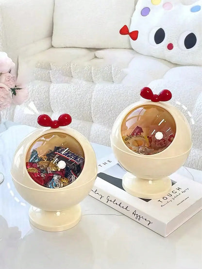 Cute Desktop Bow Storage Box Organizer