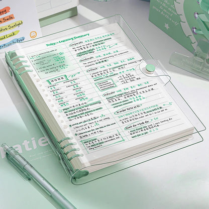 A5 Transparent PVC Binder Notebook