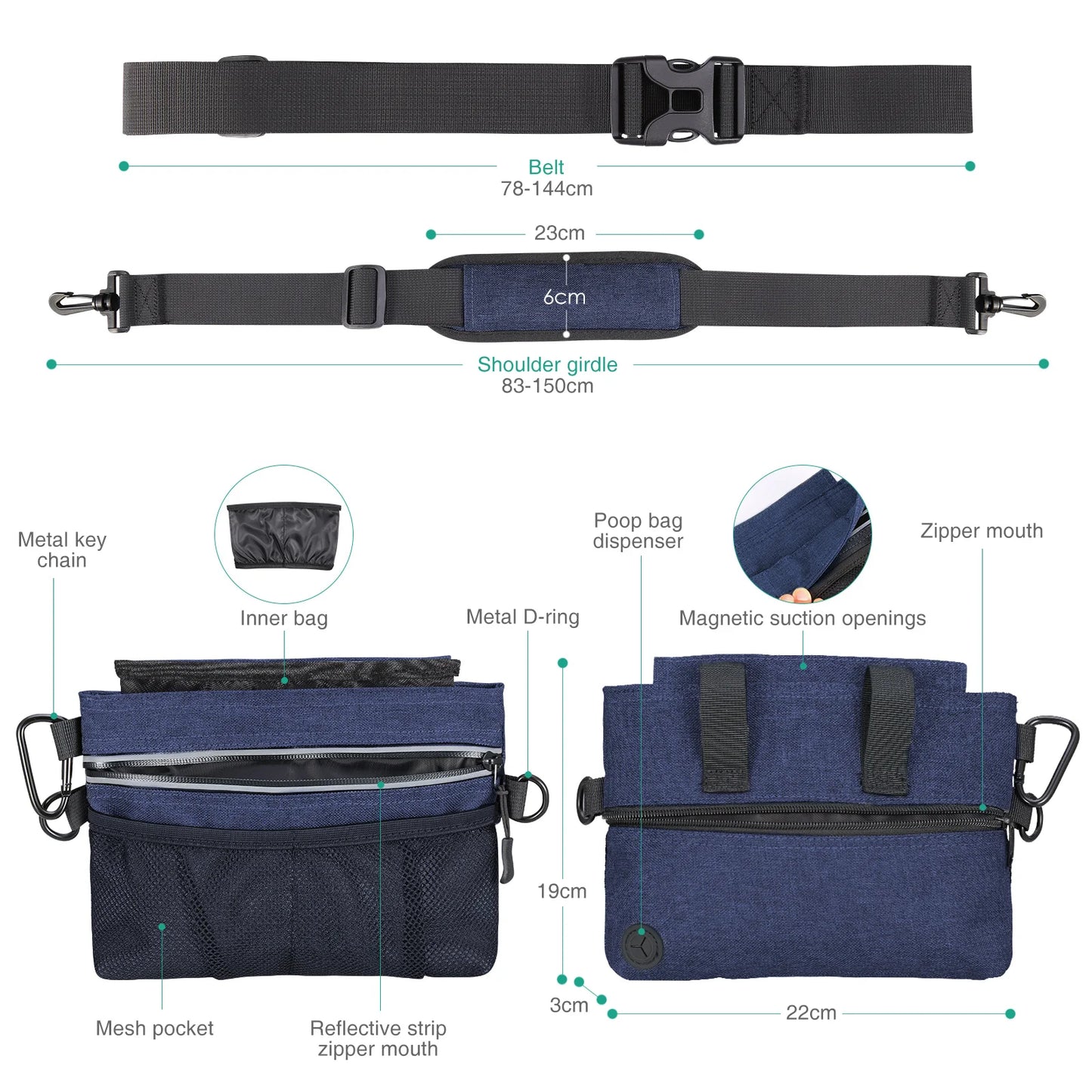 Hands-Free Dog Training Treat Pouch