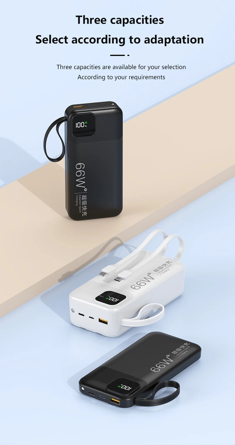 Portable High-Capacity Power Bank with Digital Display