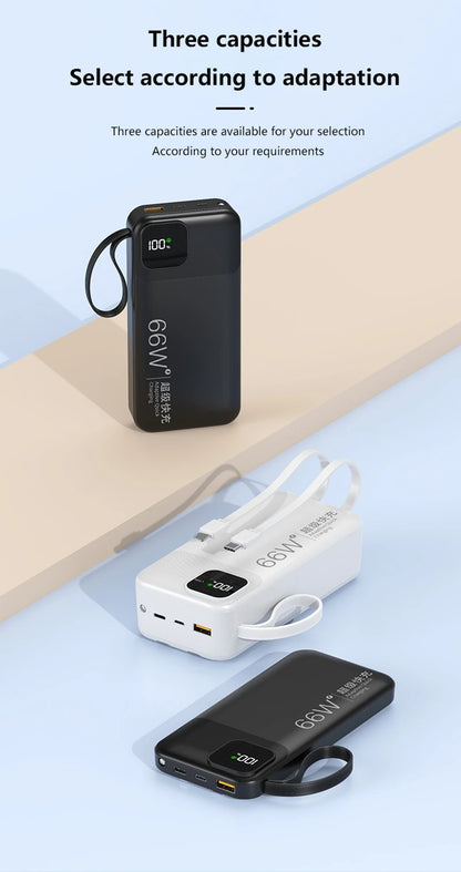 Portable High-Capacity Power Bank with Digital Display